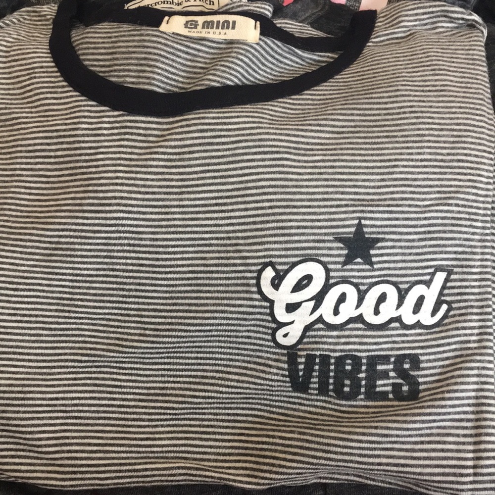 Striped Good Vibes Tee